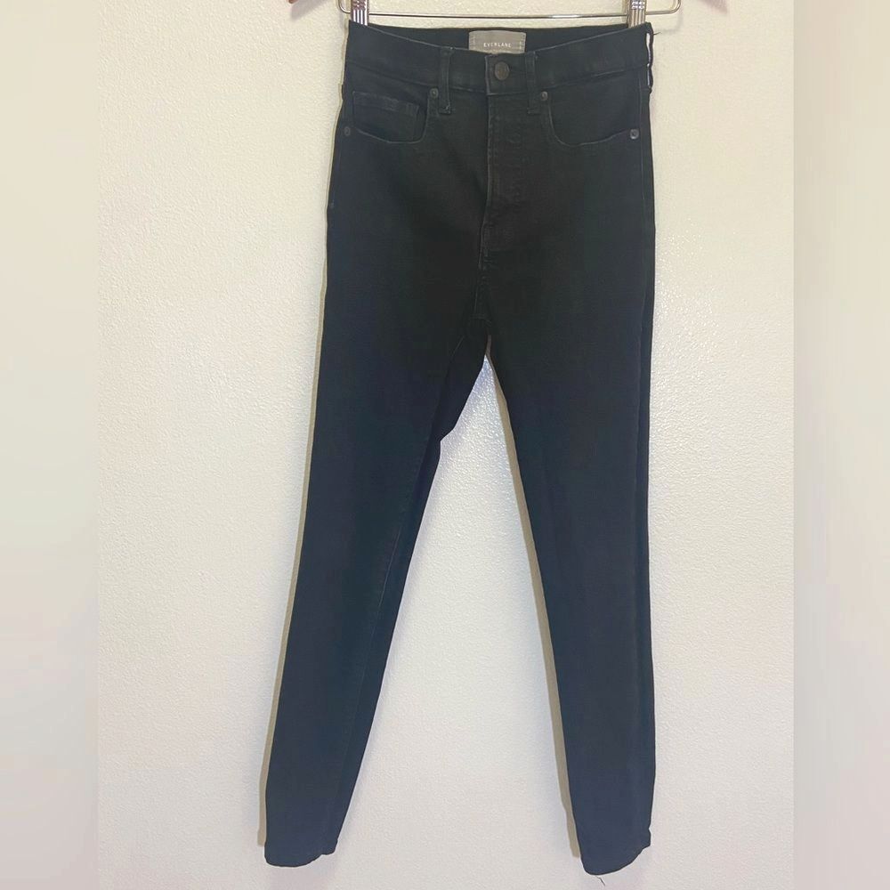 Everlane - The High Rise Skinny Jean Cotton Black Wash - size 27 Regular